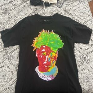 VLONE Black Tee with Multicolor Graphic